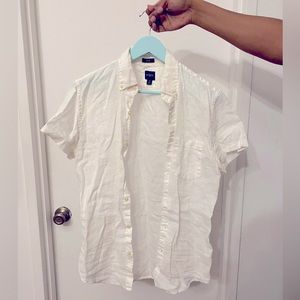 J-Crew Button down linen shirt - small